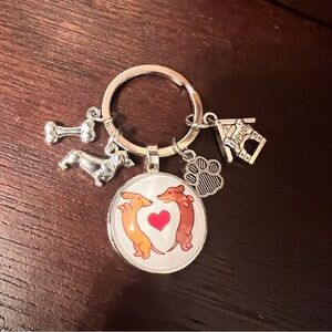 5/$25 Dachshund Love Keychain with charms